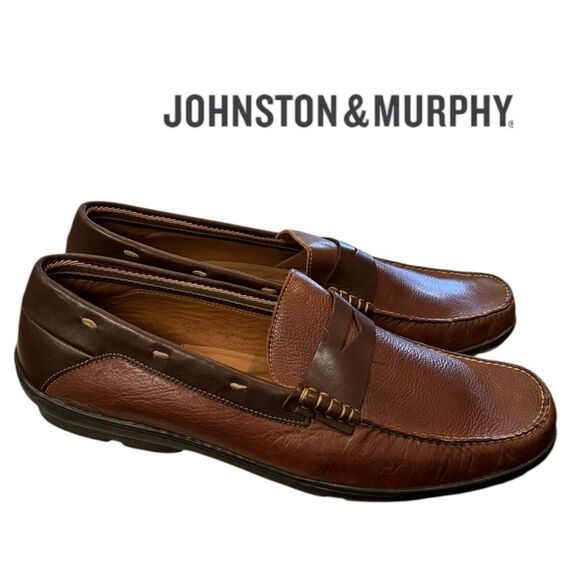 Johnston & Murphy Durant Penny Tan Dk Brown Men\'s Leather Loafers 13  13M main image 7